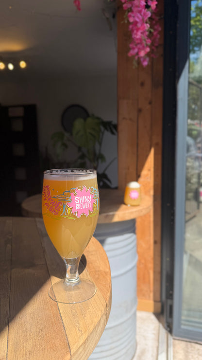 Shiny Brewery Nucleated Pint Stem Glass