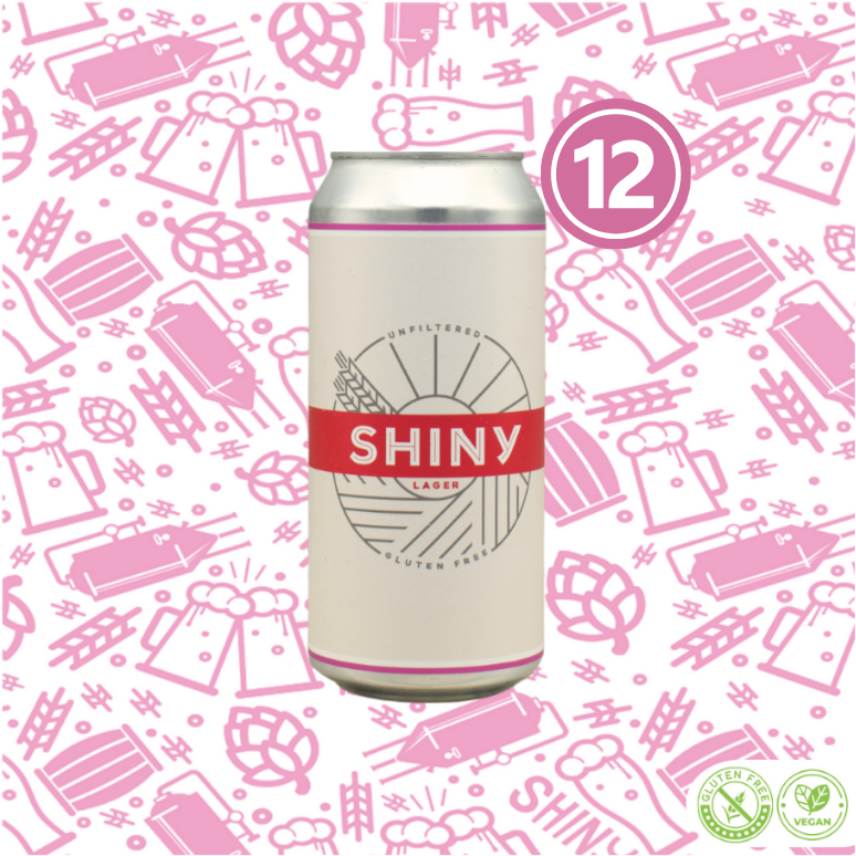 Shiny Lager 4.5% Gluten Free 12 Can Box